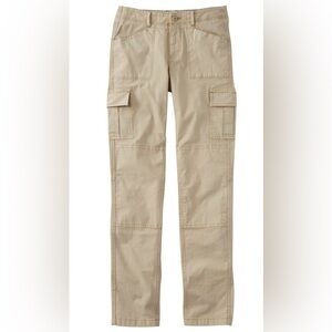 LL Bean Favorite Fit Canvas Khaki Cargo Pants - Size 12